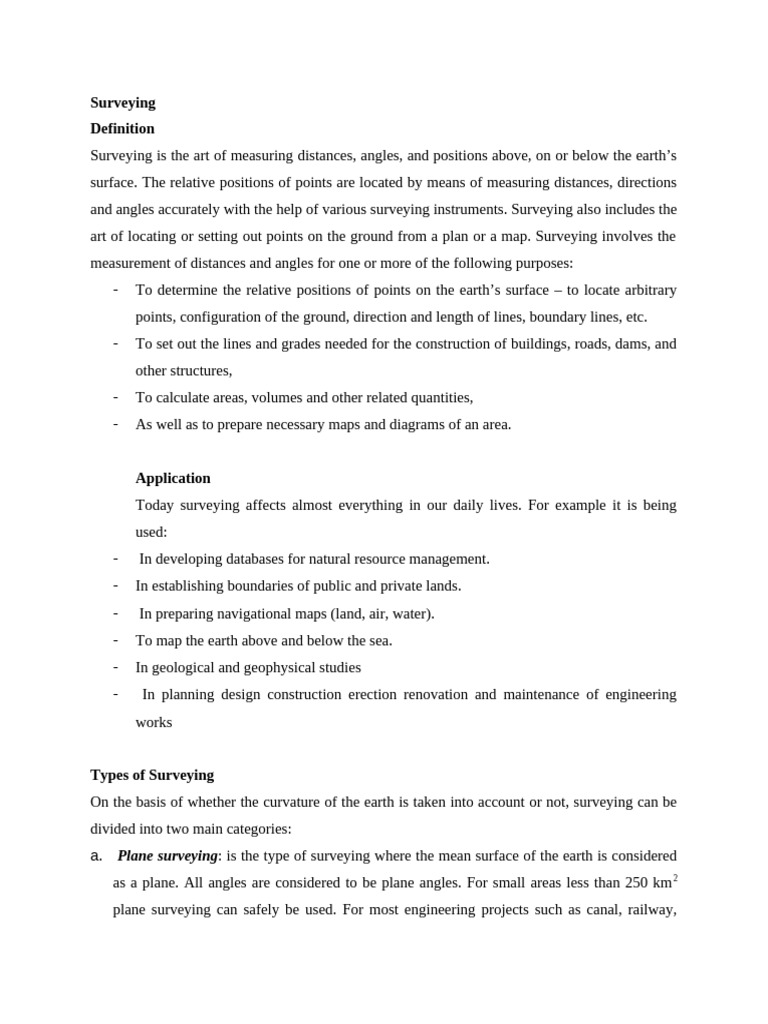 Comprehensive Guide to Surveying Techniques | PDF | Surveying | Geodesy