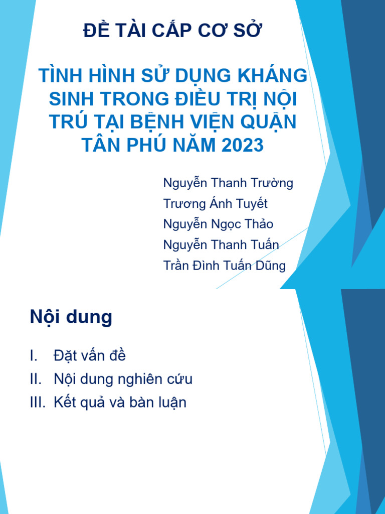 7 - Tình Hình S D NG Kháng Sinh Trong N I Trú | PDF