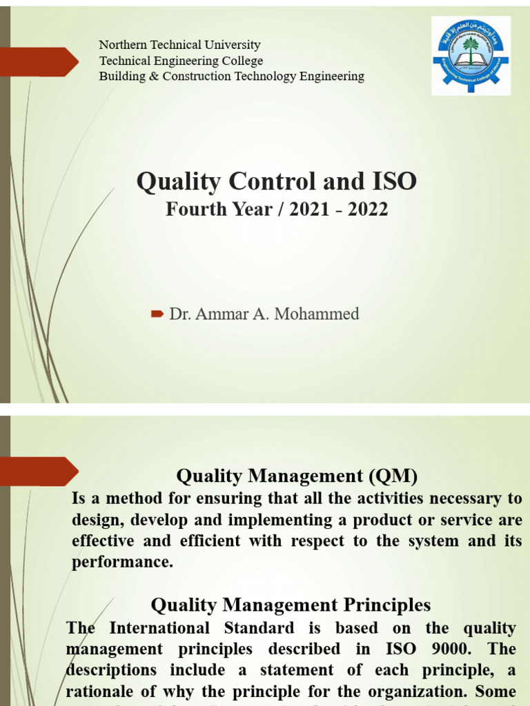 ISO 9000 Quality Management Principles | PDF