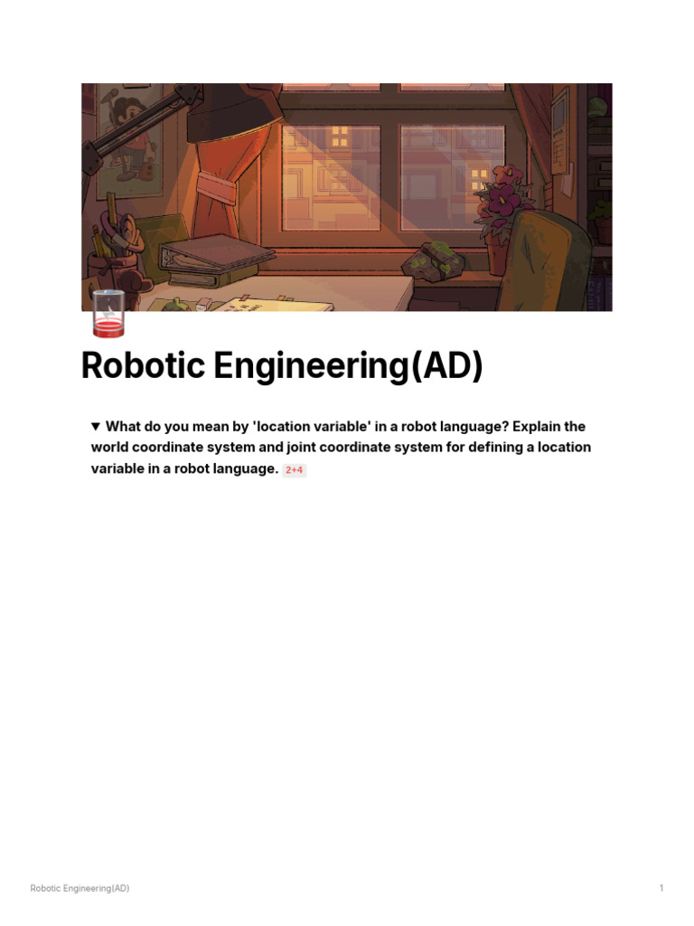 Key Concepts in Robotic Engineering | PDF | Robotics | Computer Vision