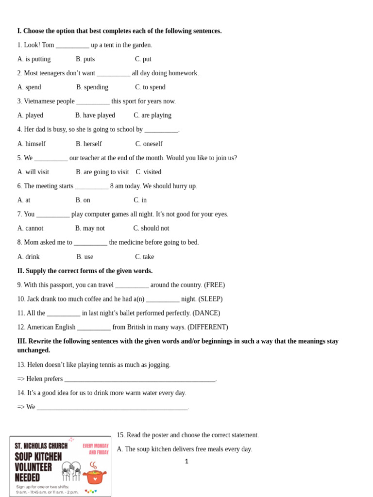 English Grammar Practice Exercises | PDF | Chess | Chess Theory