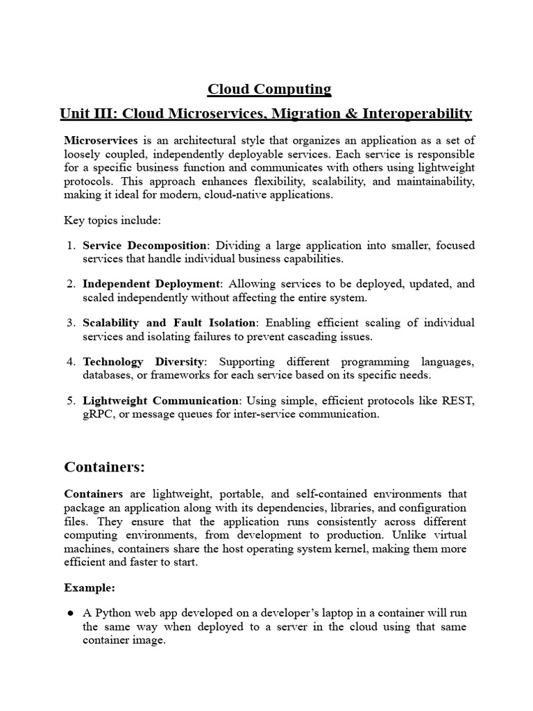 Cloud Microservices and Containerization Guide | PDF | Virtual Machine ...
