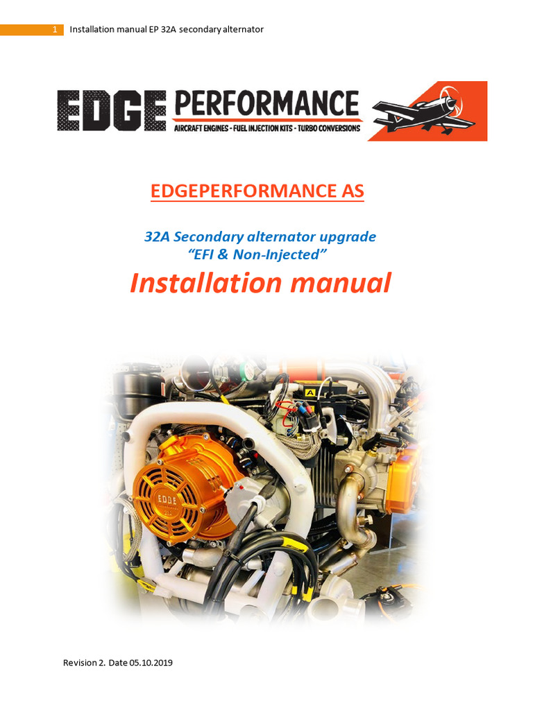 Installation Manual EP 32A Secondary Alternator Rev2 | PDF | Screw ...