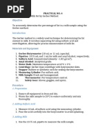 Gerber Method for Fat Determination | PDF | Milk | Chemistry