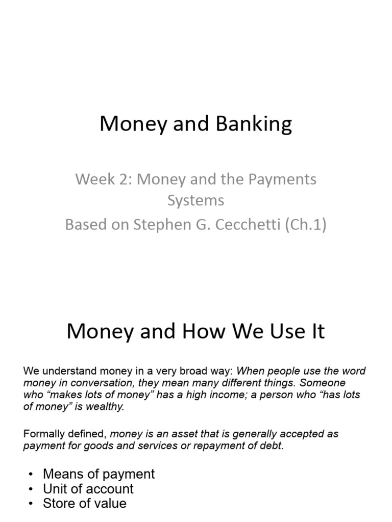 Understanding Money and Payment Systems | PDF | Money | Money Supply