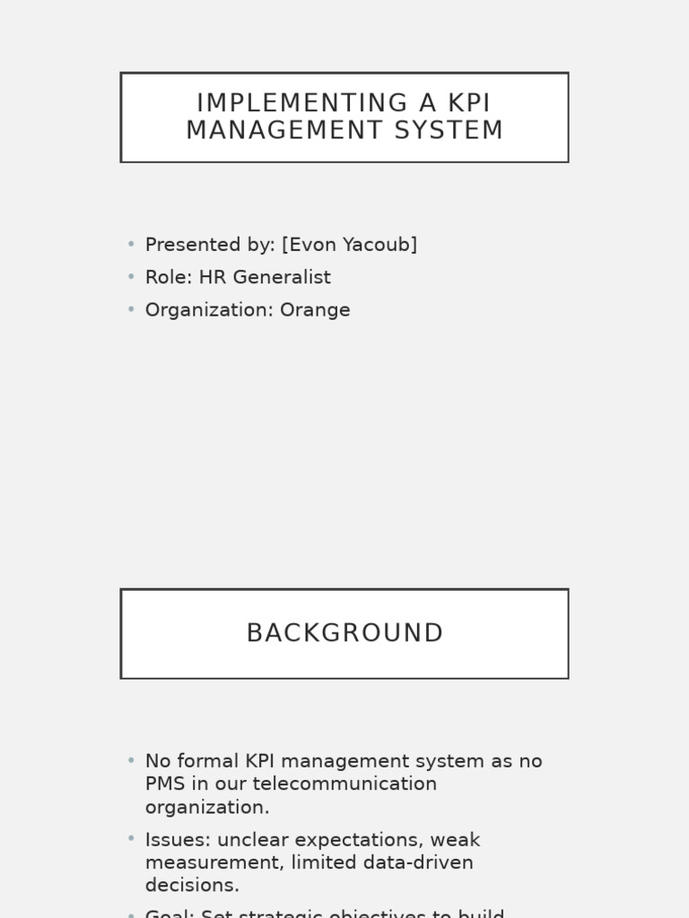 KPI Management System Implementation Guide | PDF | Performance ...