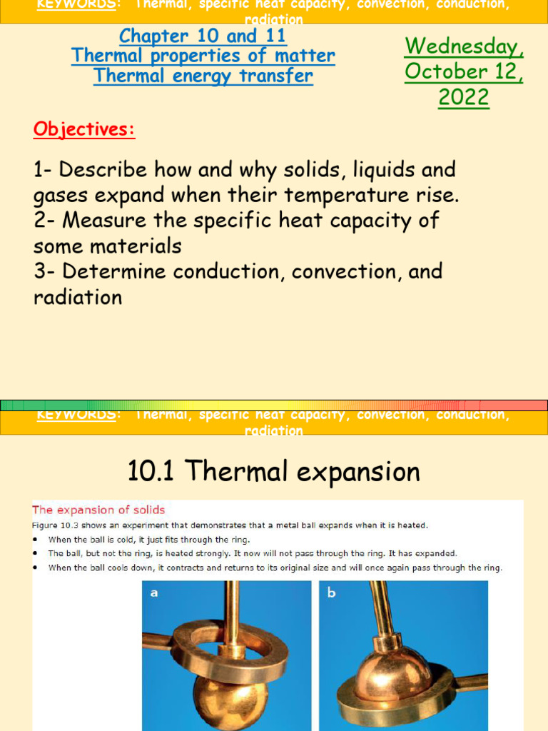 Thermal Properties and Energy Transfer | PDF | Heat | Thermal Conduction