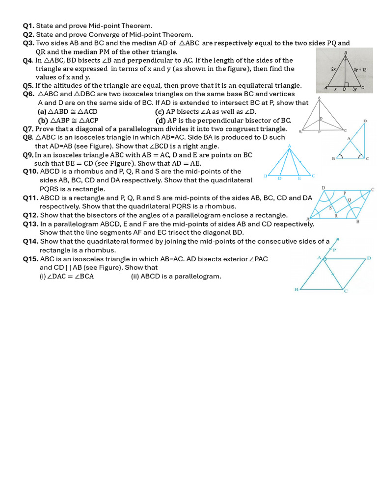 Triangle Theorems and Proofs Guide | PDF