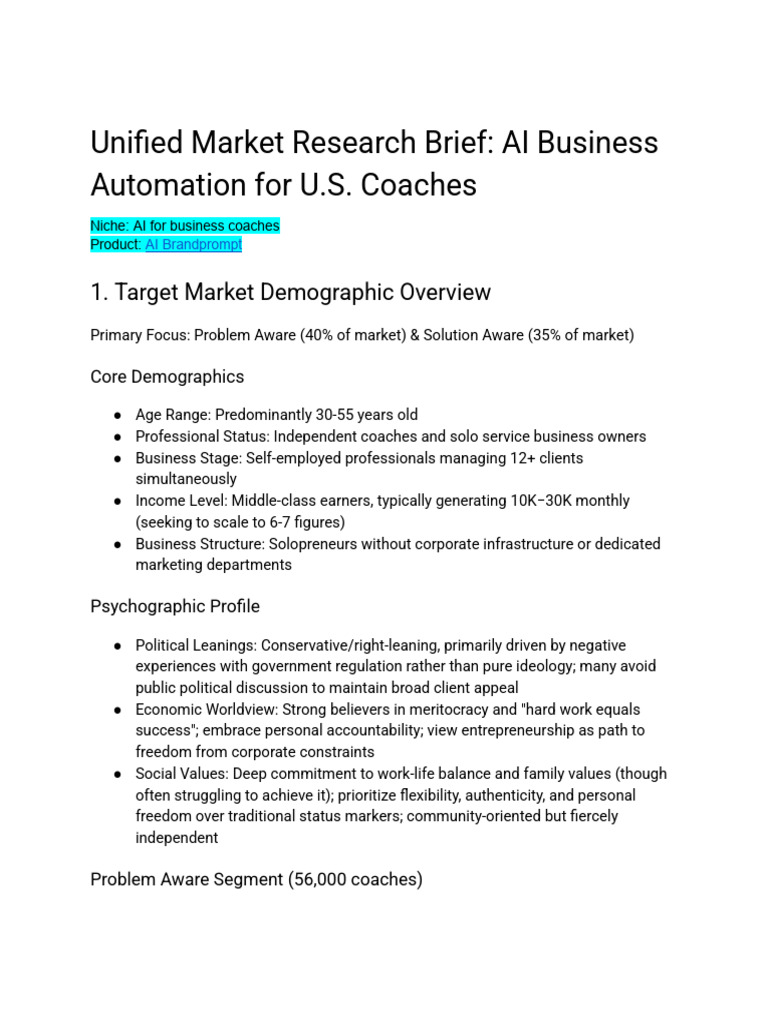 AI Automation for U.S. Business Coaches | PDF | Artificial Intelligence ...