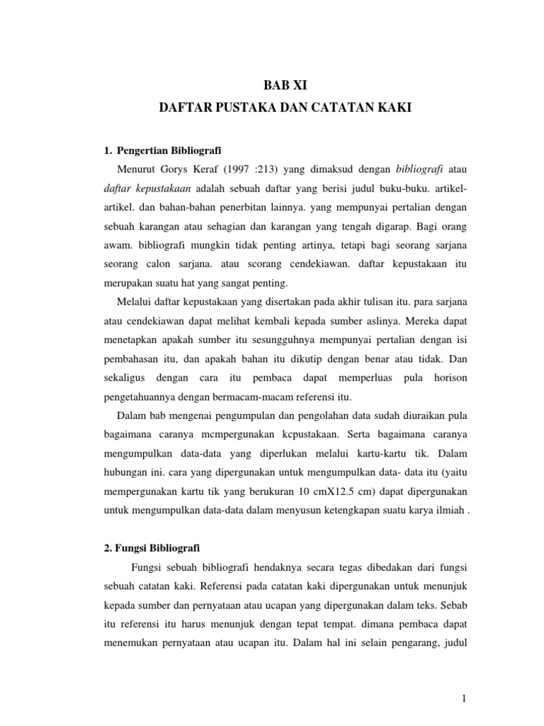 Daftar Pustaka Dan Catatan Kaki
