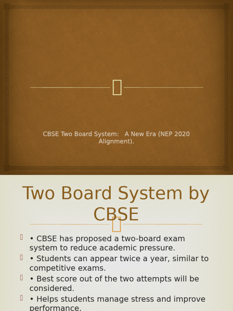CBSE Two-Board Exam System Explained | PDF
