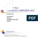 Wyatt PLC Financial Overview-2012: Key Indicators Profitability Liquidity Management Efficiency Gearing