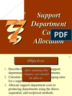 Support Department Cost Allocation Methods