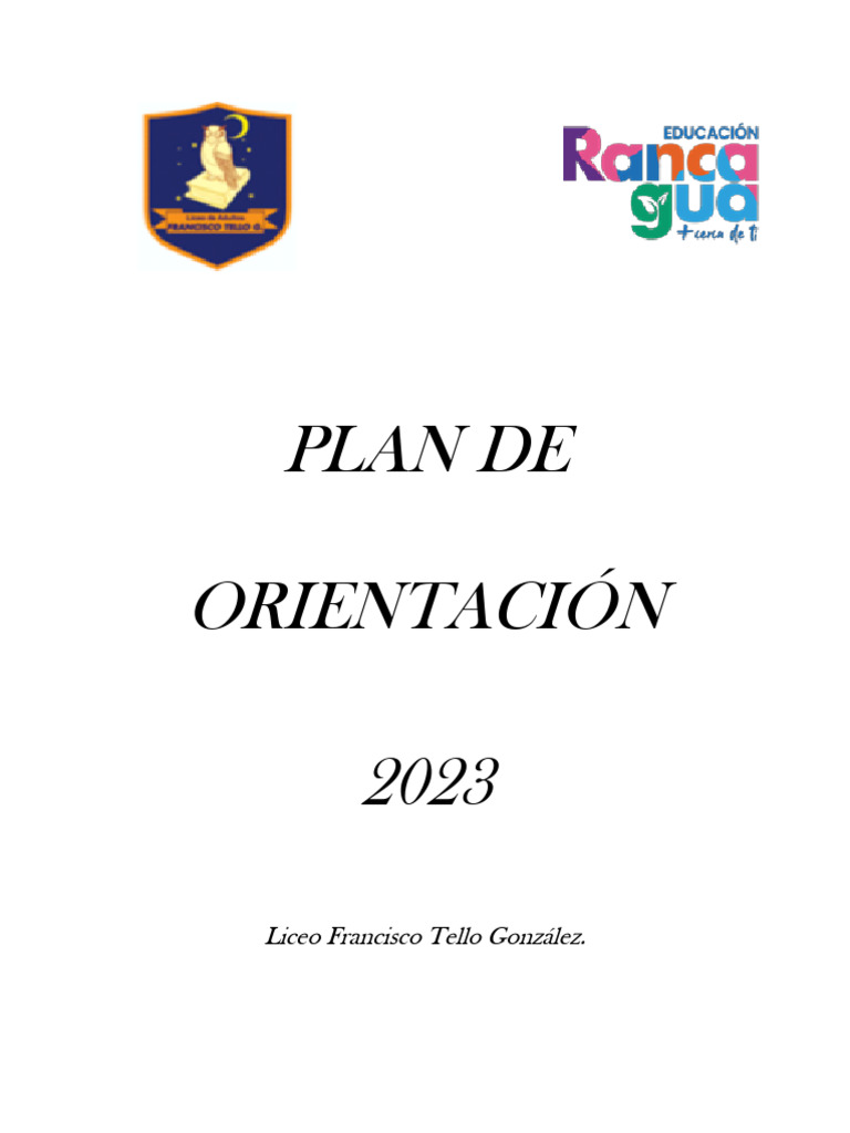 Plan de Orientacion 3 | PDF | Plan de estudios | Enseñando