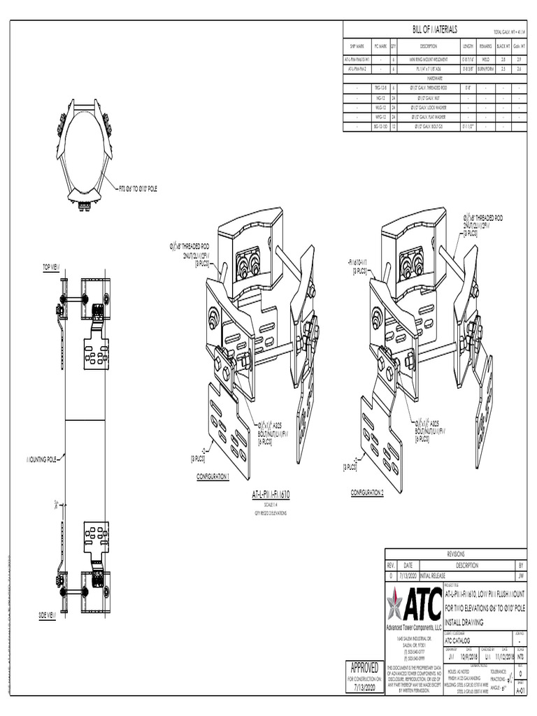 Installation Drawing for Pole Mounting | PDF