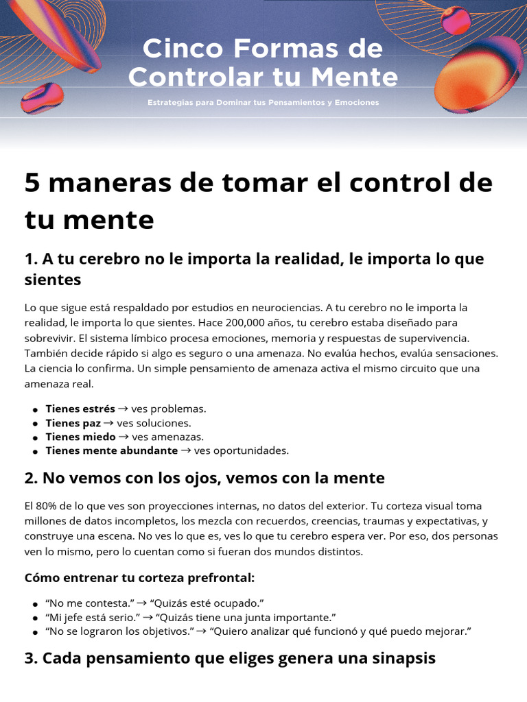 5 Maneras de Tomar El Control de Tu Mente - 20251201 - 111028 - 0000 ...