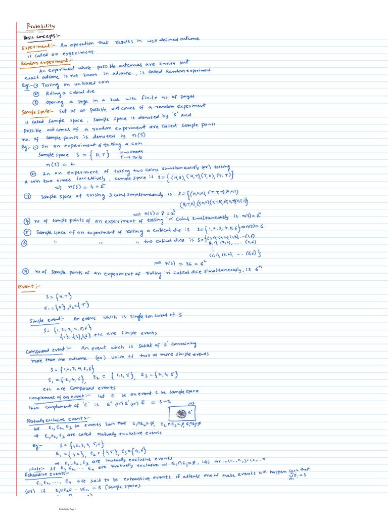 Comprehensive Probability Guide | PDF