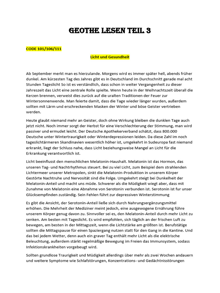 Geothe Lesen Teil 3 | PDF