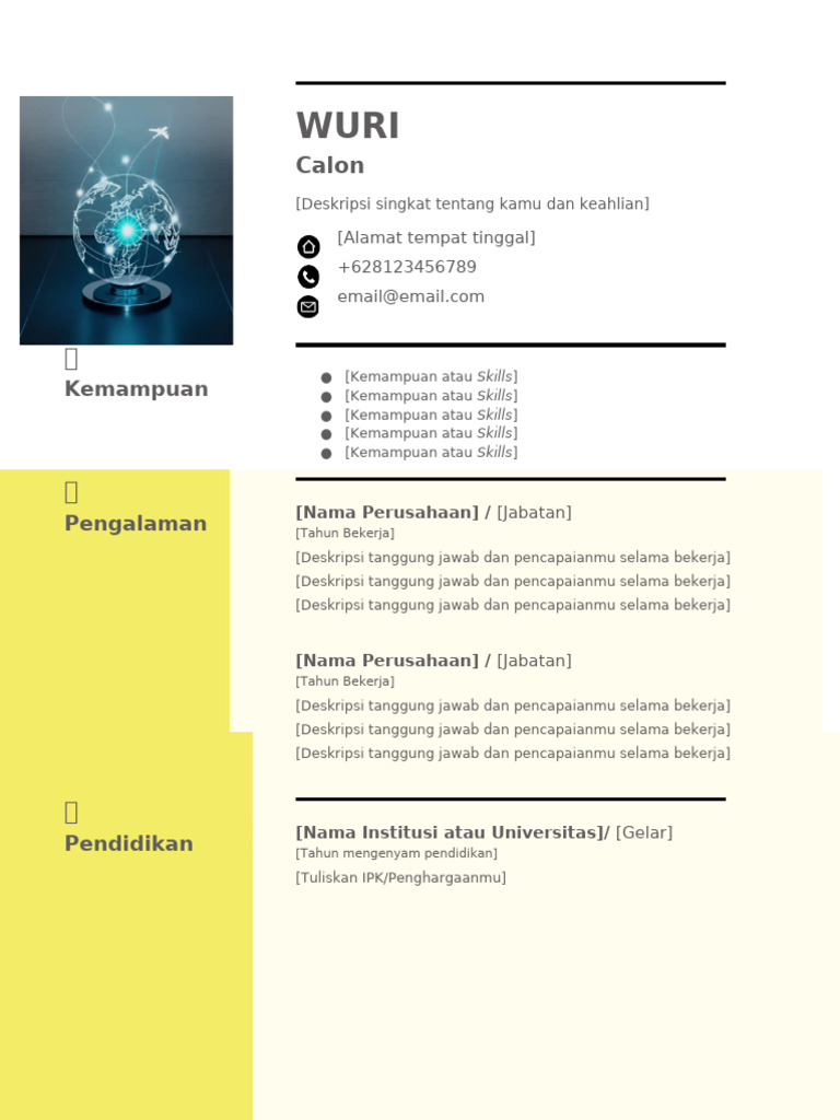 Template CV 3a | PDF