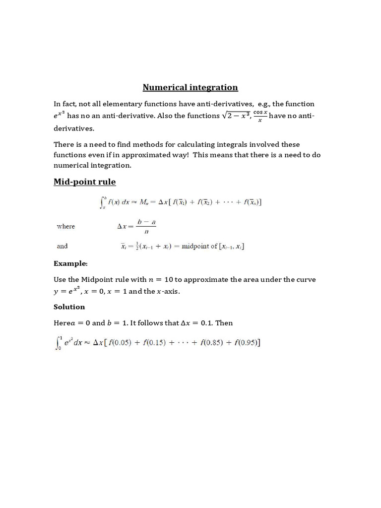 Numerical Integration Techniques Explained | PDF