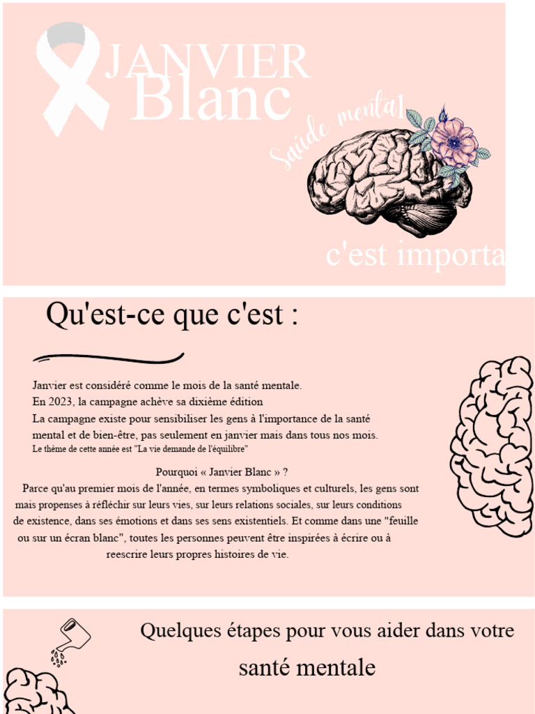 Janvier Blanc : Santé mentale et équilibre | PDF | Santé mentale ...