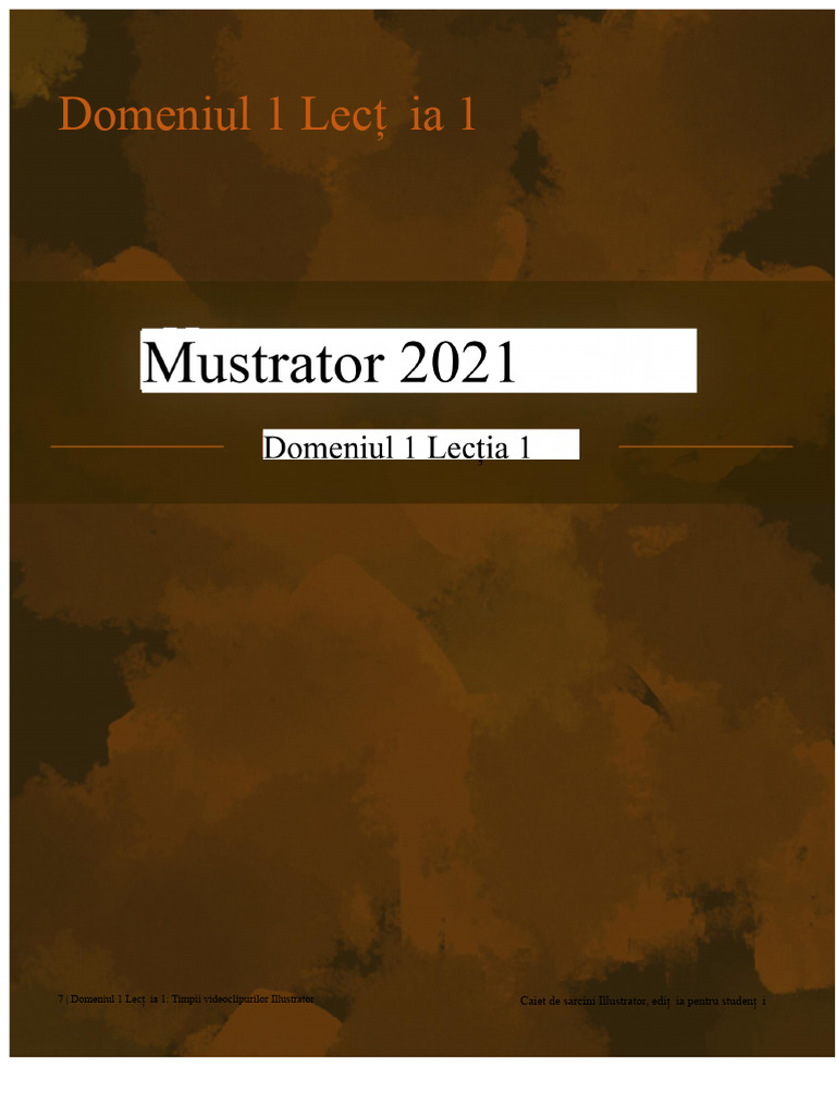 Illustrator 2021 D1 L1 Proiecte | PDF
