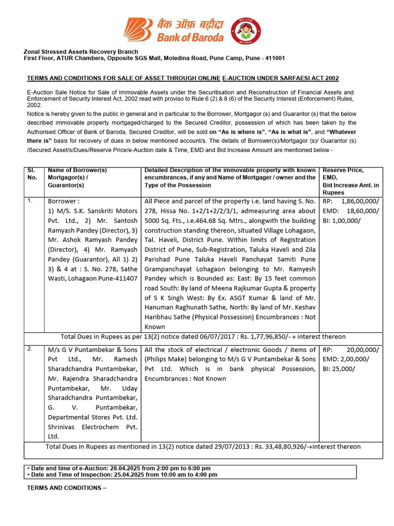 Final Detailed Terms and Conditions - Compressed | PDF | Auction | Taxes