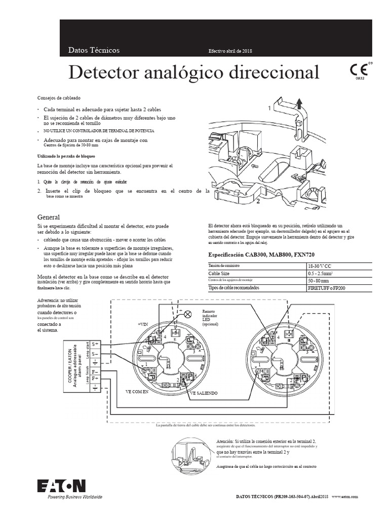 Installation of CAP320-CAH330-CAPT340 Detectors | PDF | Tornillo ...