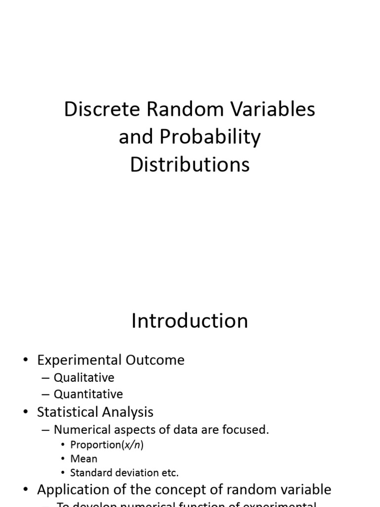 Discrete Random Variables Explained | PDF | Probability Distribution ...