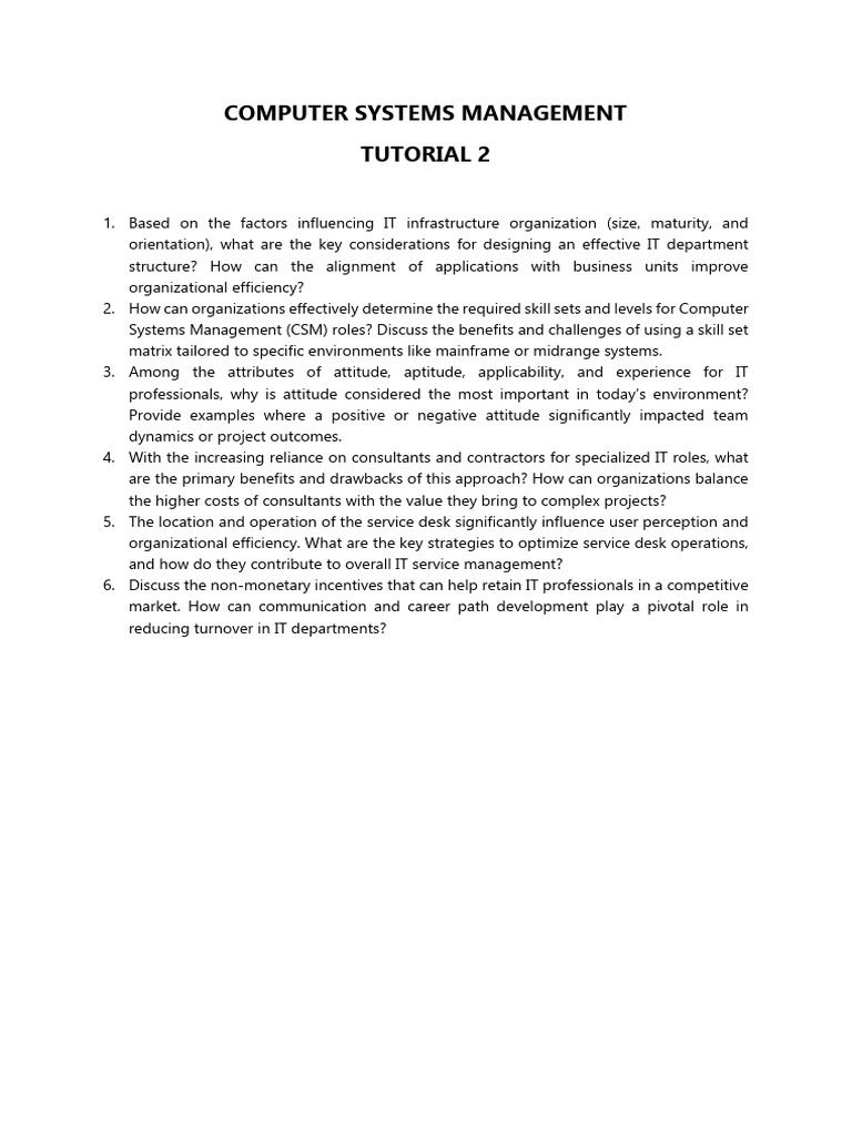 Effective IT Department Management Strategies | PDF