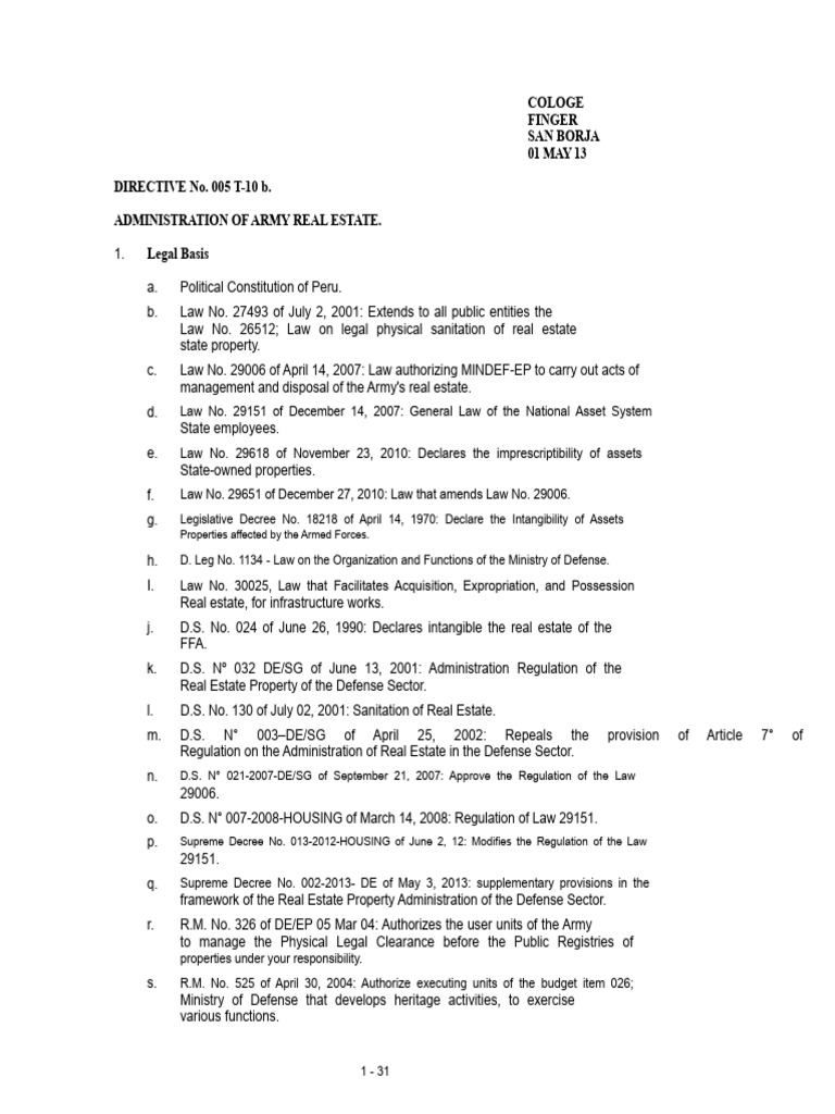 Army Real Estate Administration Directive | PDF | Auction | Taxes