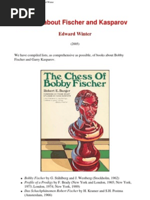 Edward Winter Books About Fischer And Kasparov Pdf Chess Grandmasters Chess Writers