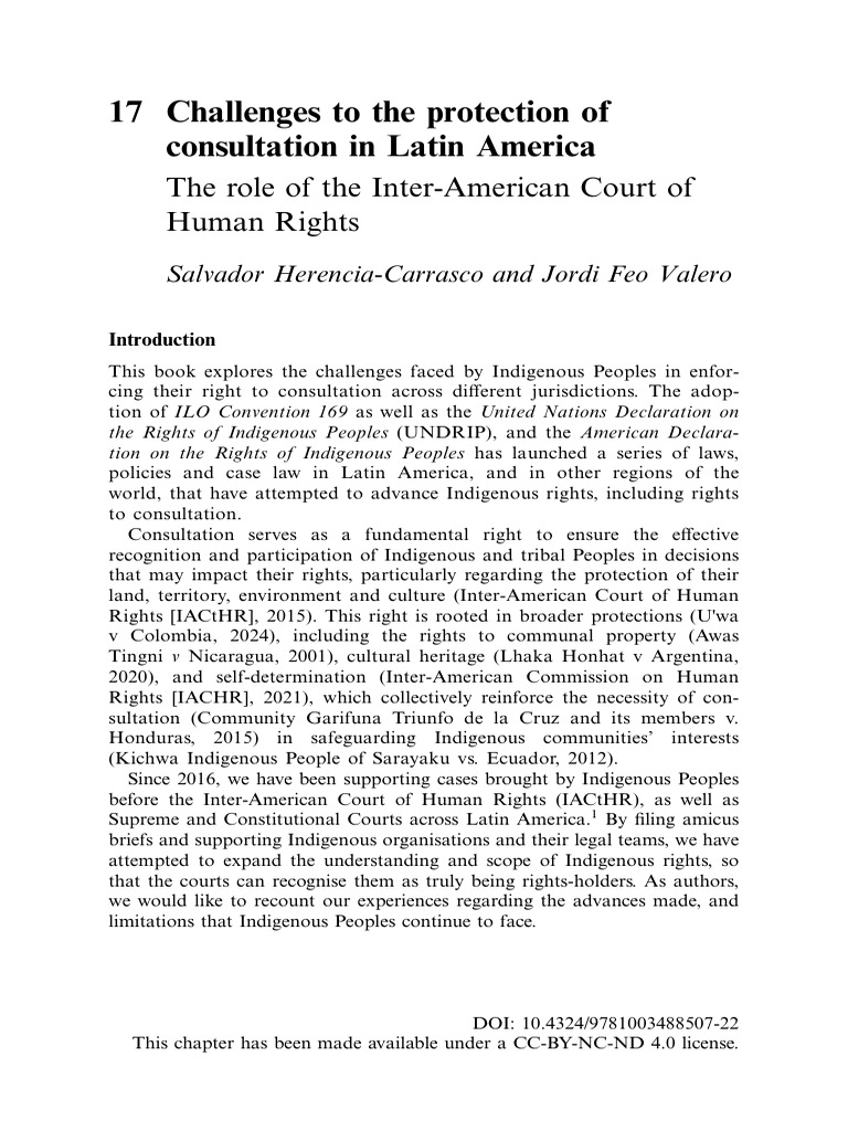 Indigenous Consultation Rights in Latin America | PDF | Human Rights ...