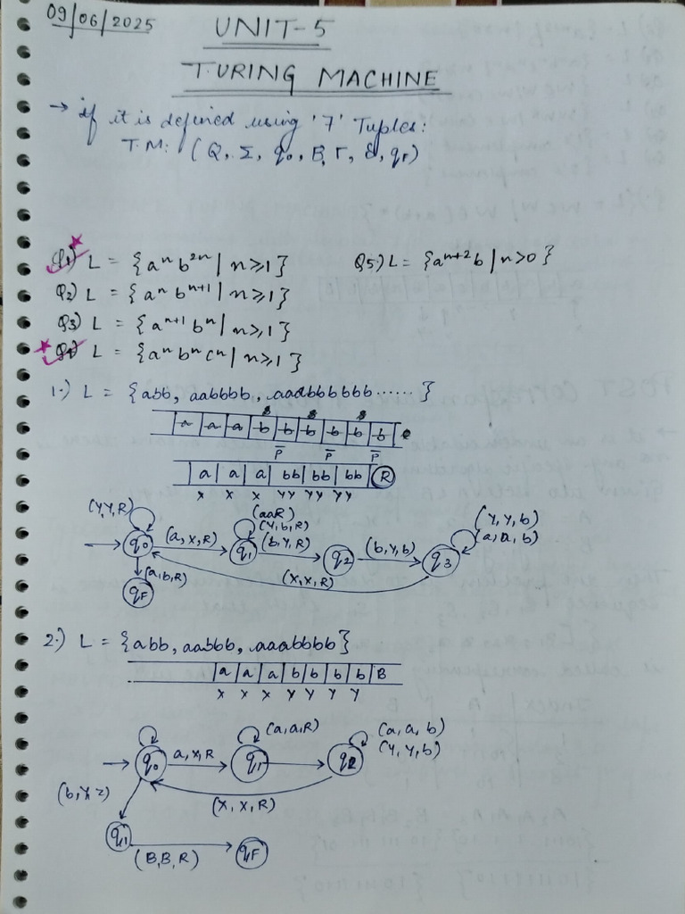 Multitape Turing Machine Overview | PDF