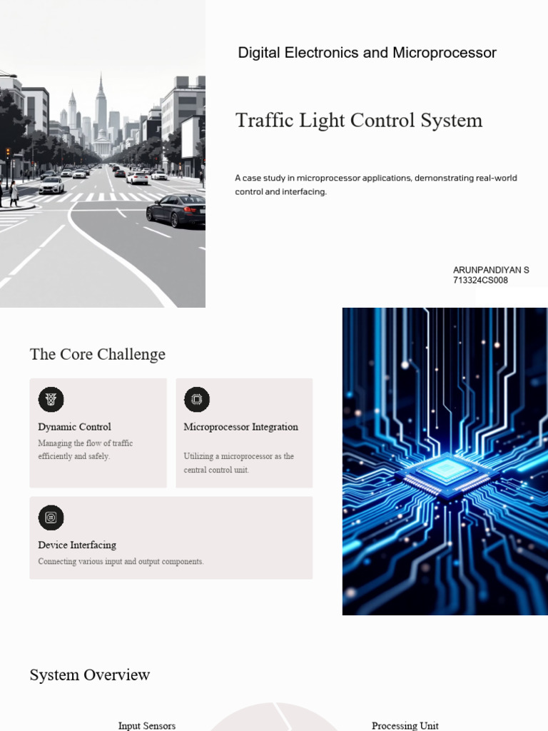 Microprocessor Traffic Light Control System | PDF | Traffic | Traffic Light