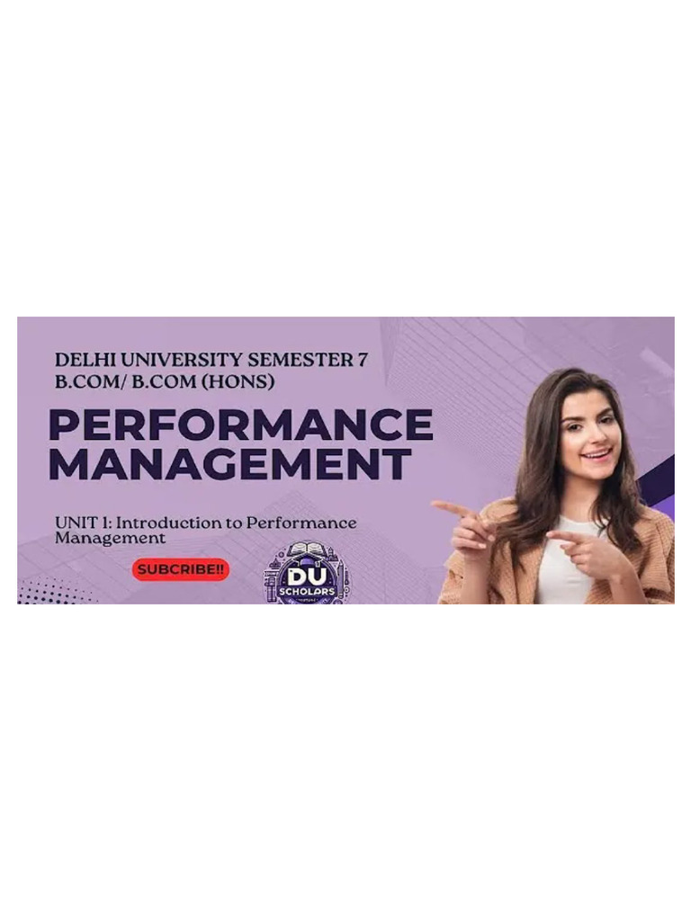 Performance Management Sem 7 Notes | PDF