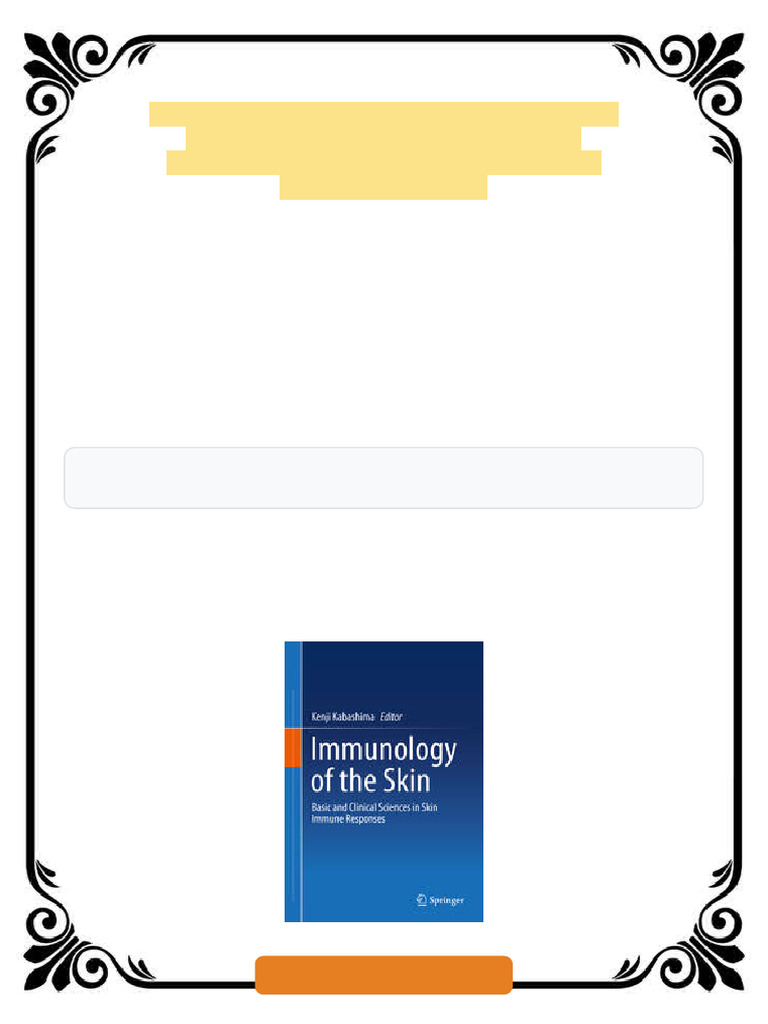 Immunology of the Skin Basic and Clinical Sciences in Skin Immune ...