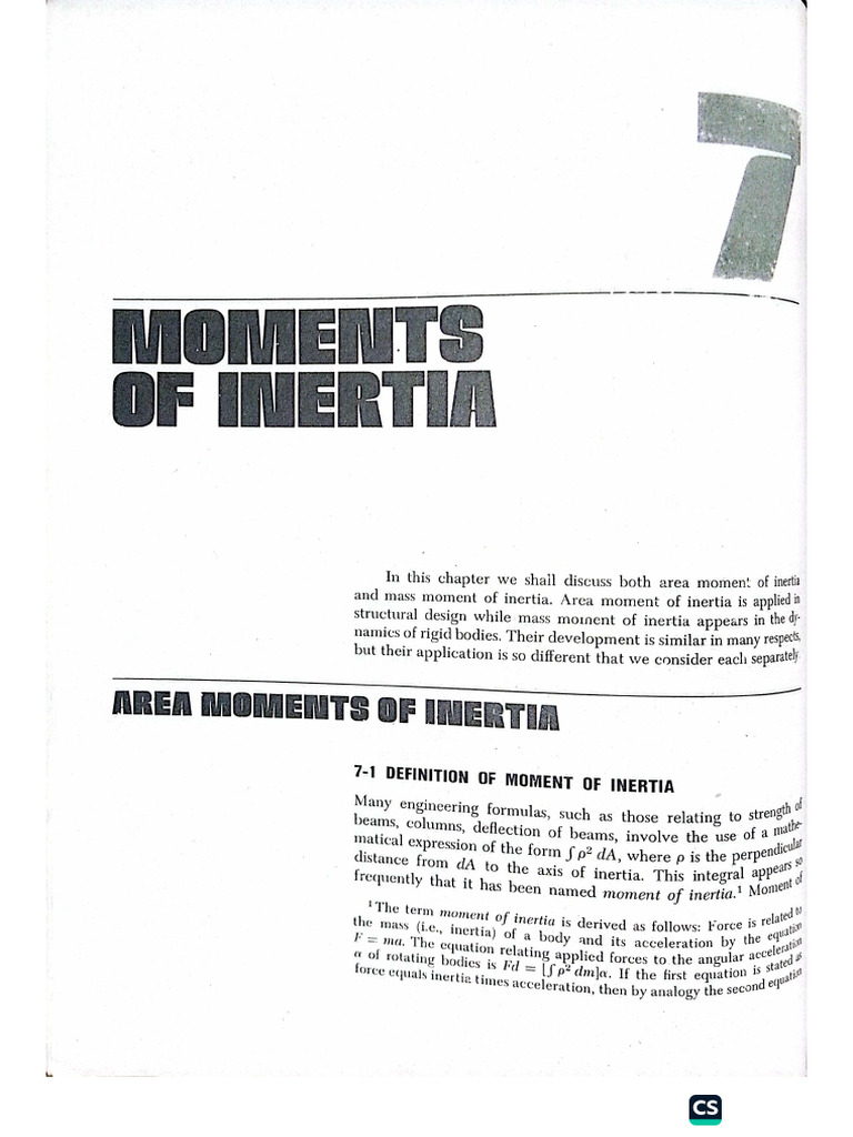 SRB Moment of Inertia | PDF