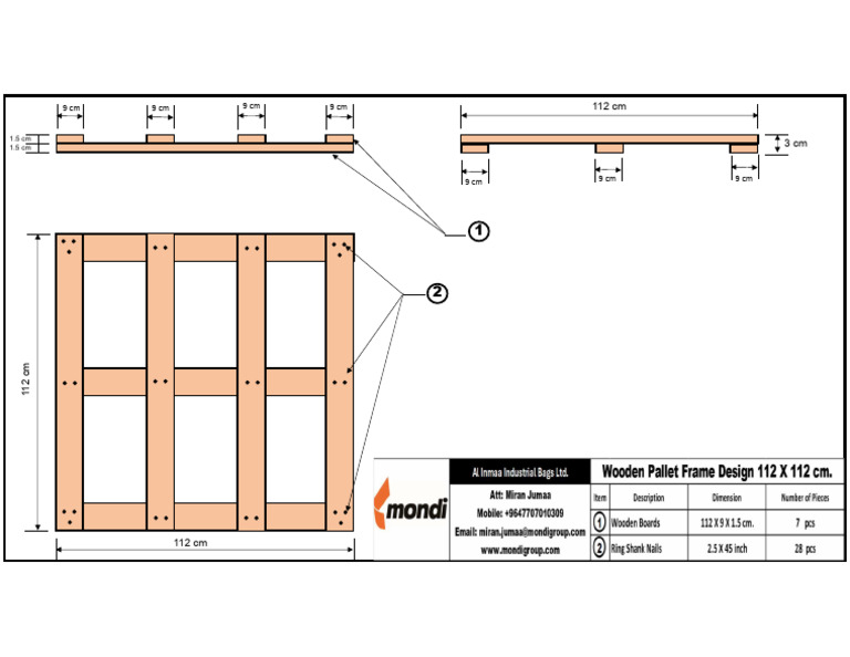 Wooden Pallet Frame Design 112 X 112 CM | PDF