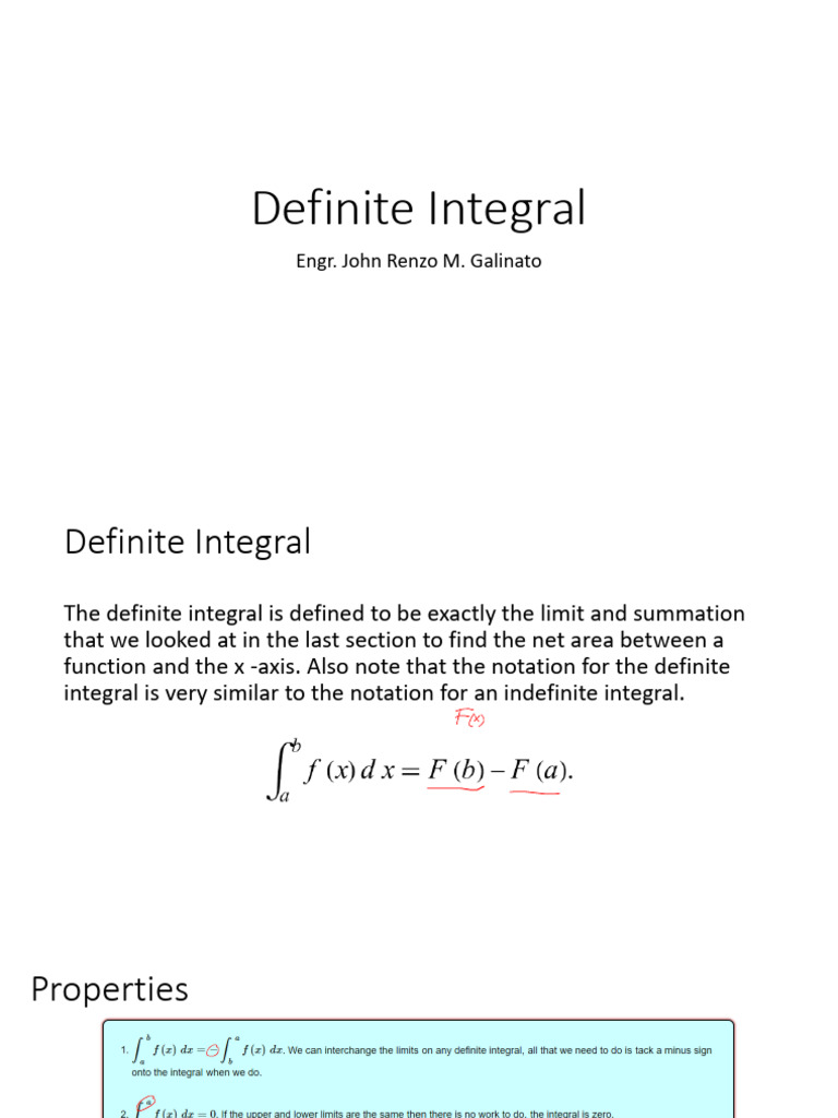 Understanding Definite Integrals | PDF
