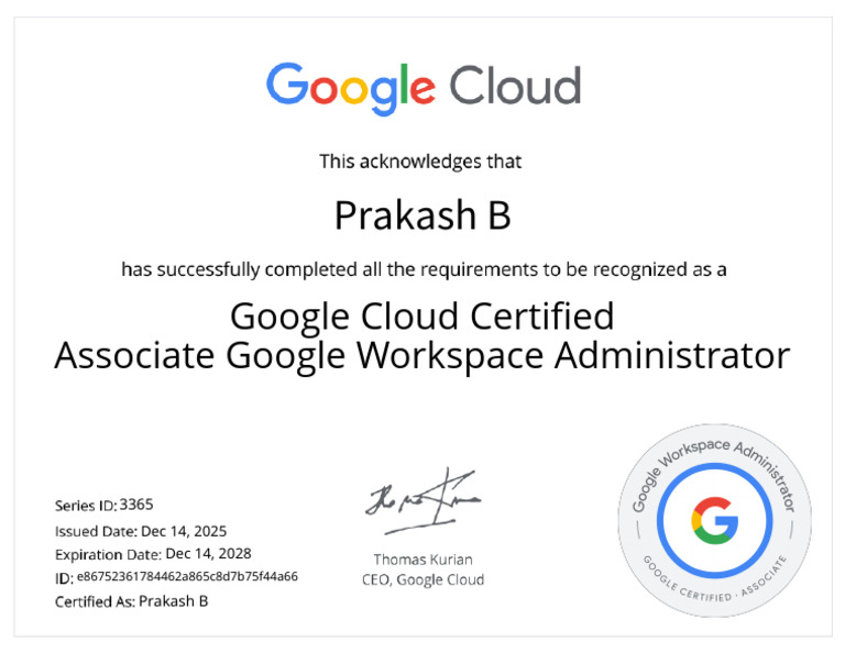 Google Cloud Certified Workspace Admin | PDF