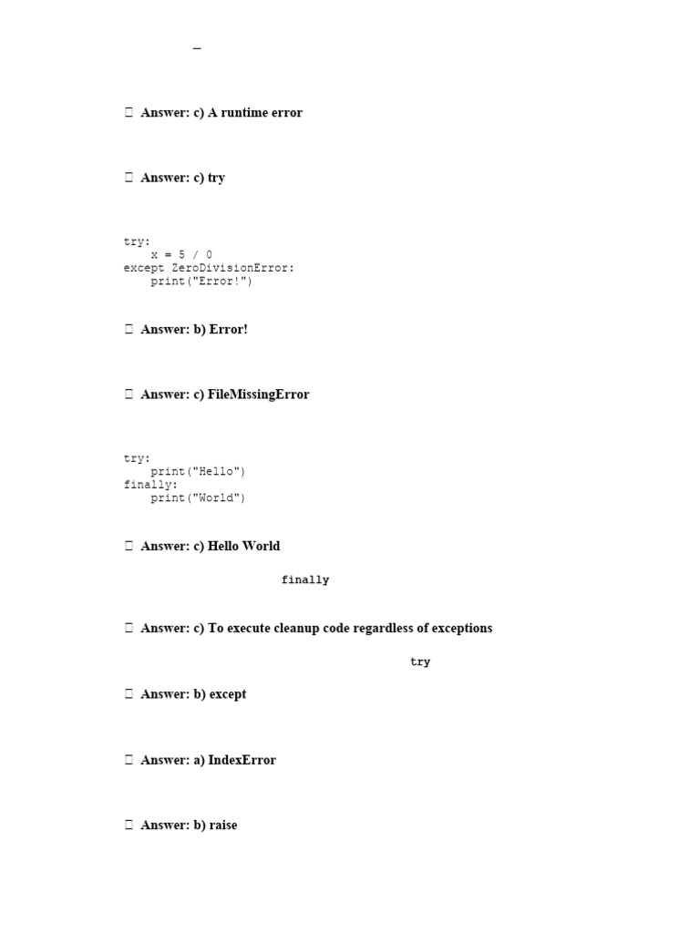 Comp Science, 2nd Puc - Chapterwise MCQ and 2 3 5 Marks-Test 1 | PDF ...