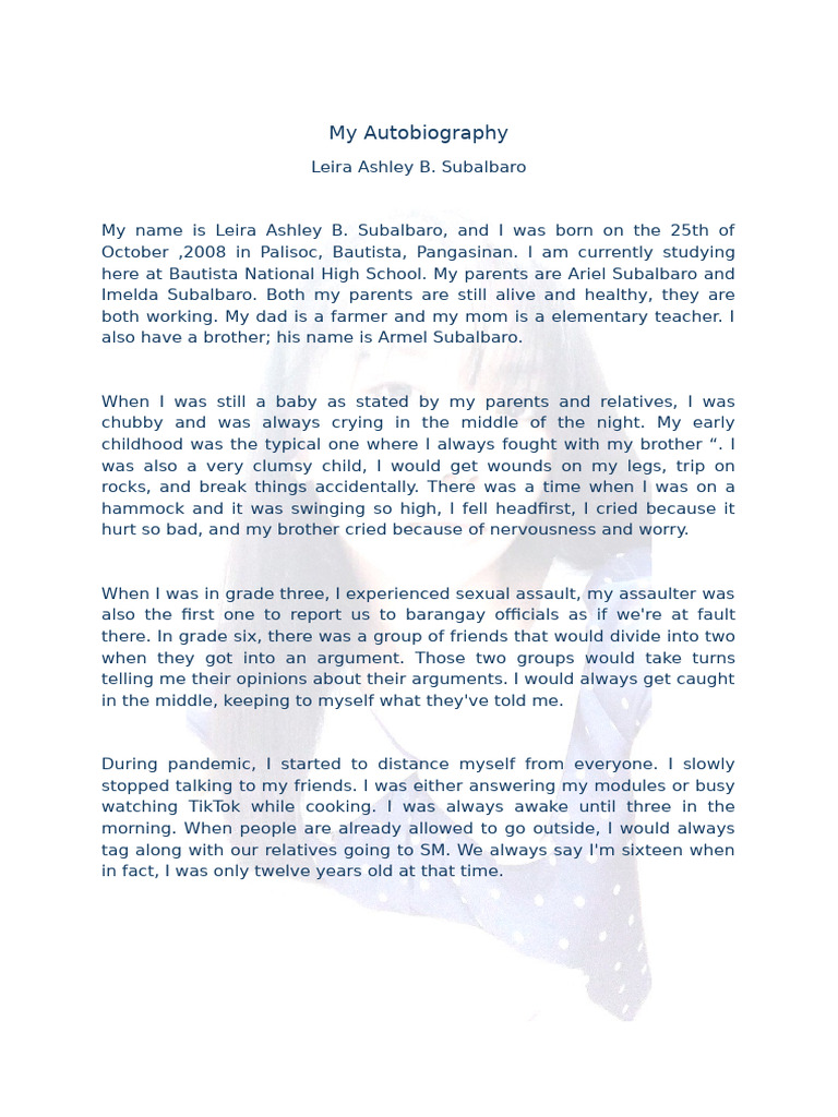 Autobiography | PDF