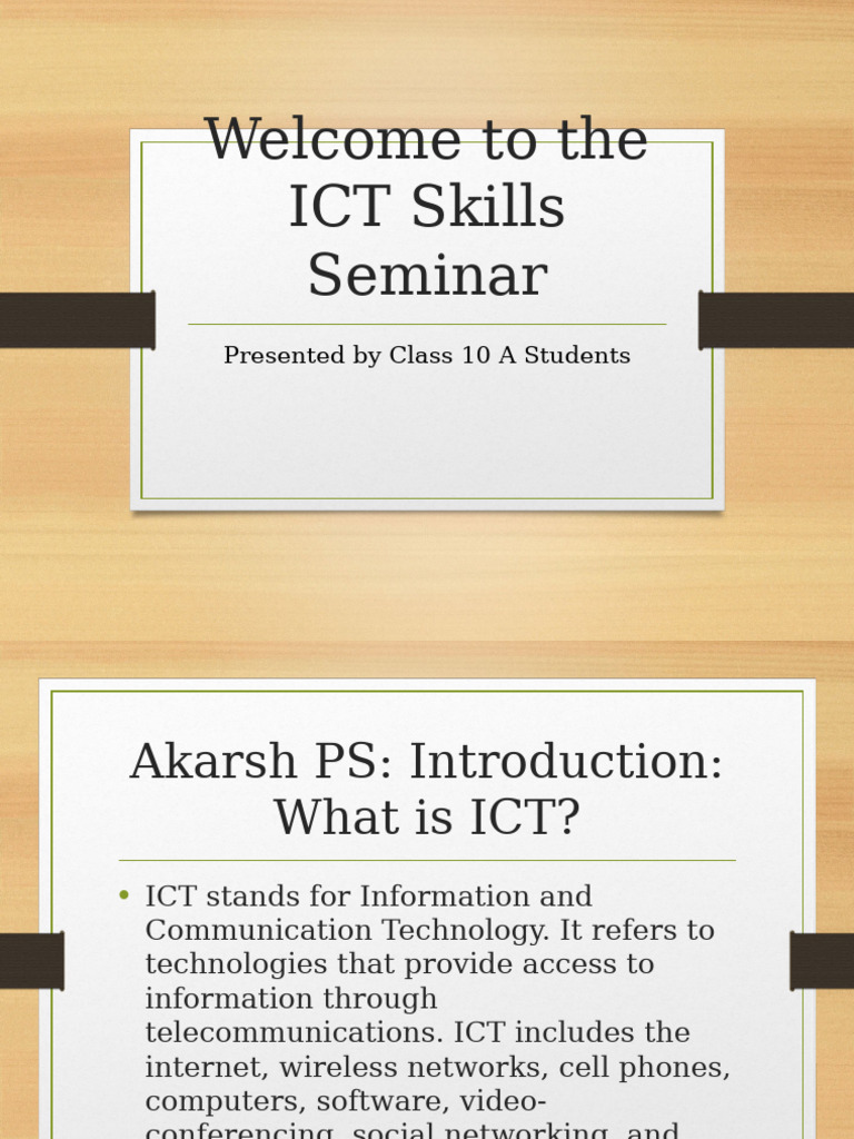 Essential ICT Skills for Students | PDF | Information And ...