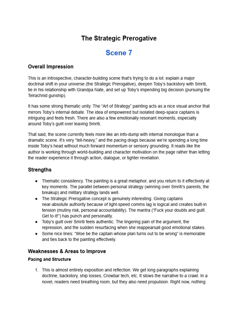 Enhancing Scene 7: Strategic Prerogative | PDF