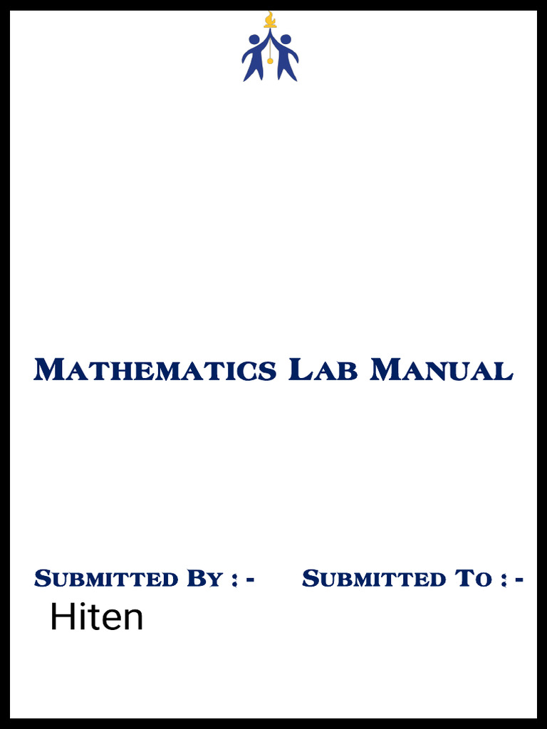 Class X Mathematics Lab Manual 2024-25 | PDF