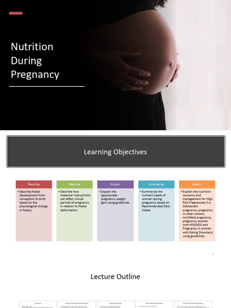 Nutrition during Pregnancy | PDF | Pregnancy | Prenatal Development