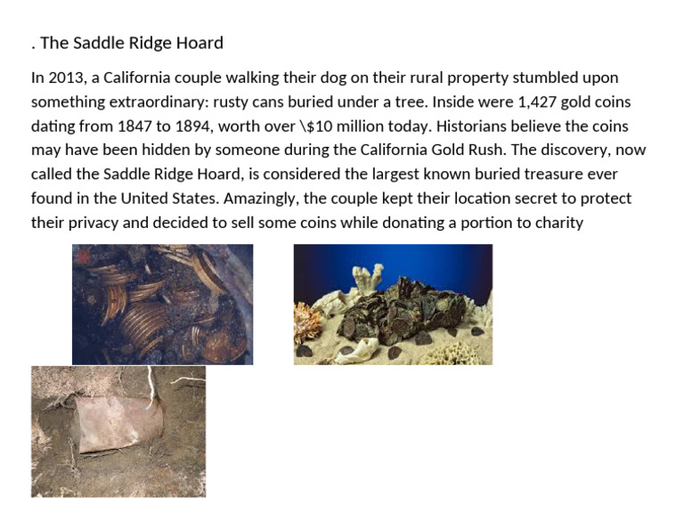 The Saddle Ridge Hoard (Treasure Stories) | PDF