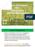 Modern Techniques For Site-Specific Nutrient Management - Dr. Varinderpal Singh