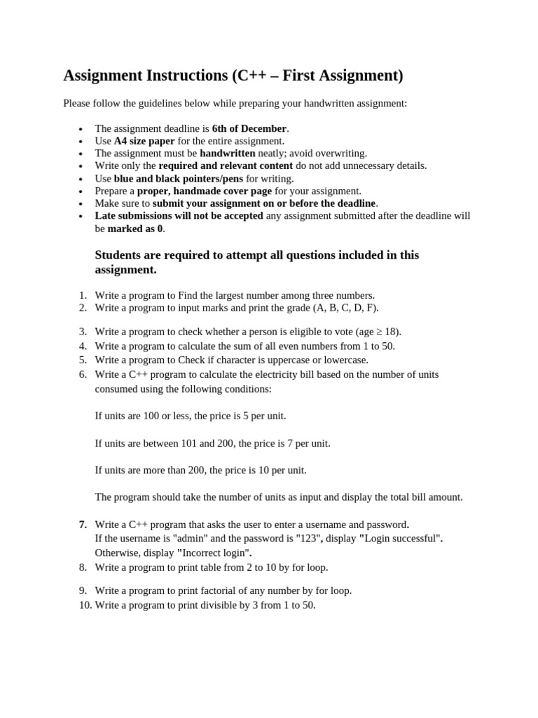 Assignment No 01 | PDF